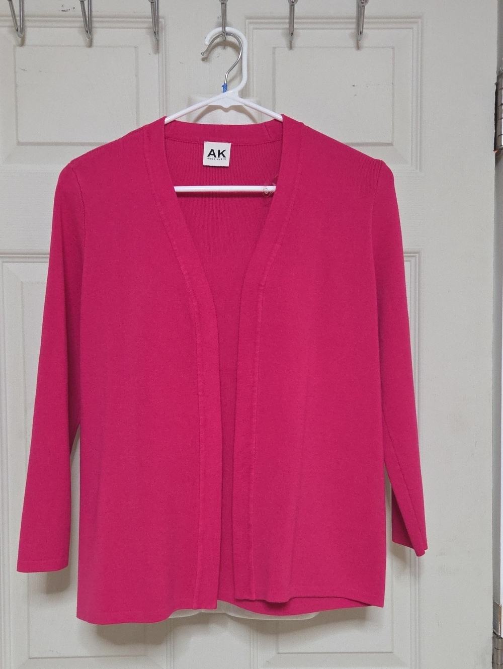 Anne Klein Open-Front Hot Pink Cardigan One Sz.